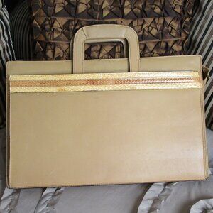 vintage leather briefcase